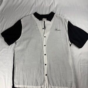 PacSun Black and White Casual lightweight Button-Down Shirt